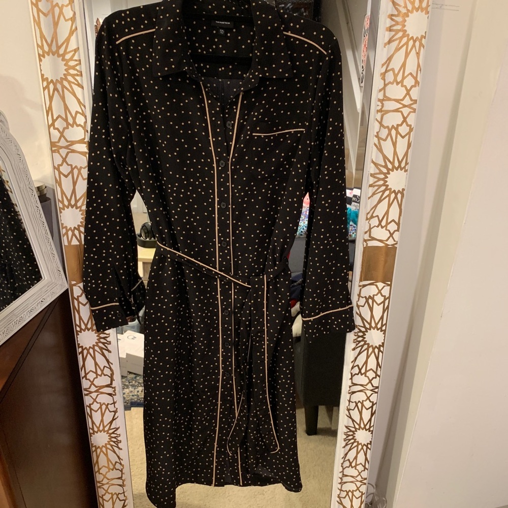 Who What Wear Polka Dot Belted Dress- XXL